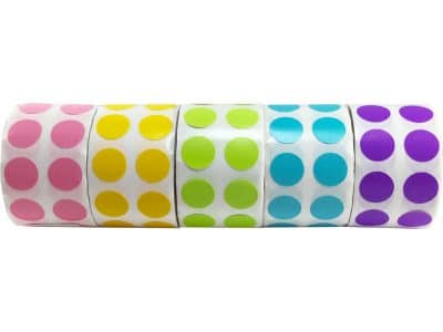 Spring Colored Dot Stickers Collection | Small 1/2" Round