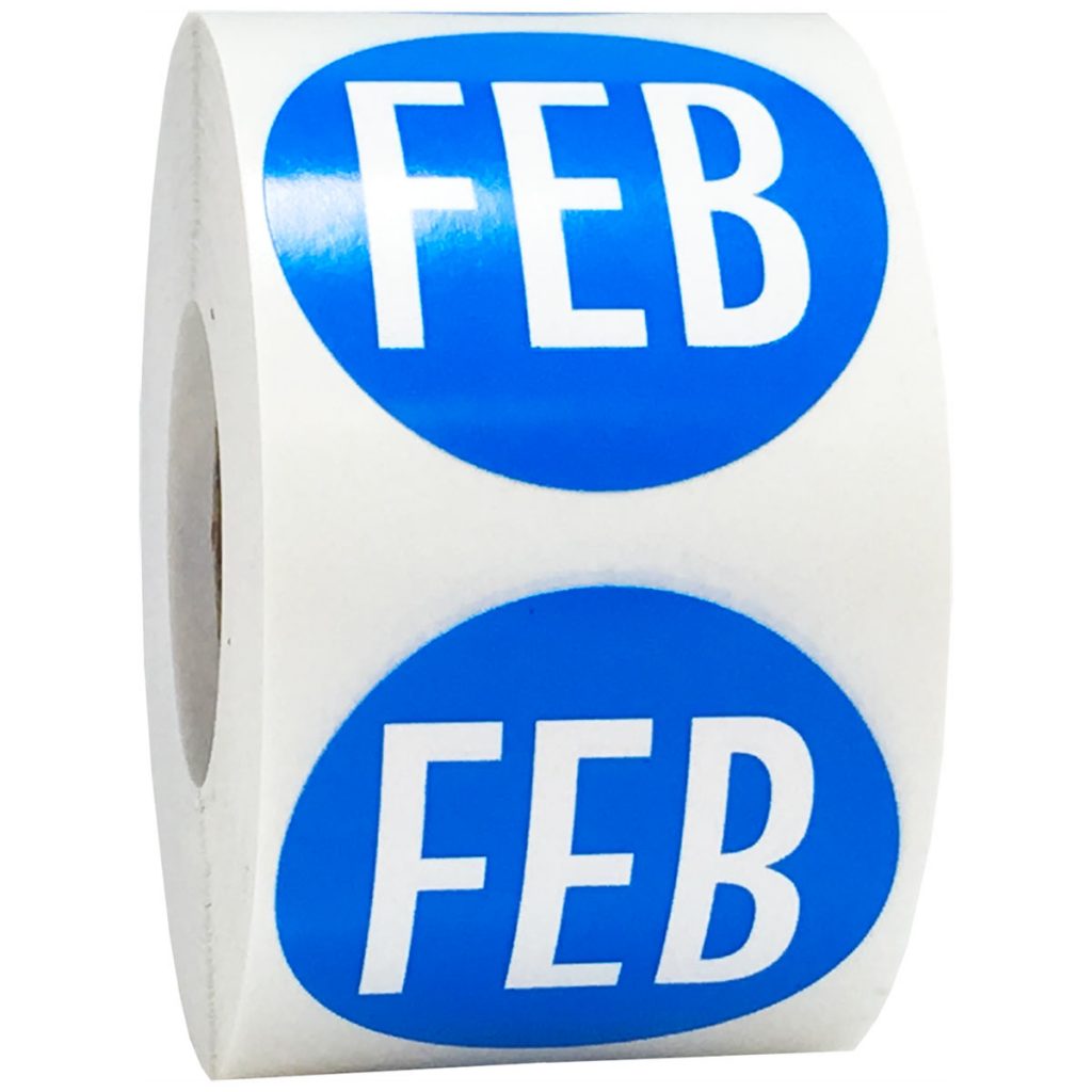 January Color Coding Month Stickers 1.5 Round