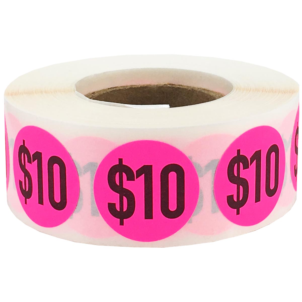 $4 Fluorescent Pink Price Stickers 3/4