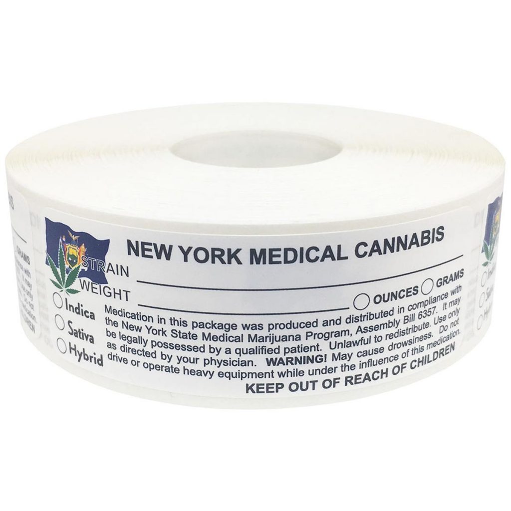 New York Medical Cannabis Warning Labels | InStockLabels.com