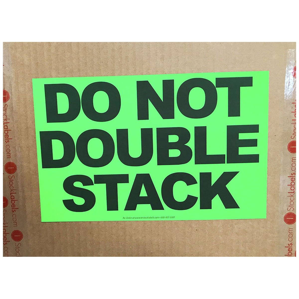 Do Not Double Stack Labels Fluorescent Green 7" x 11"