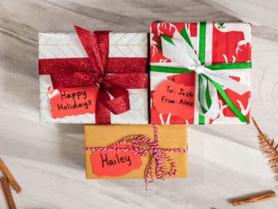 Red Gift Tags for Holiday Gift Wrapping