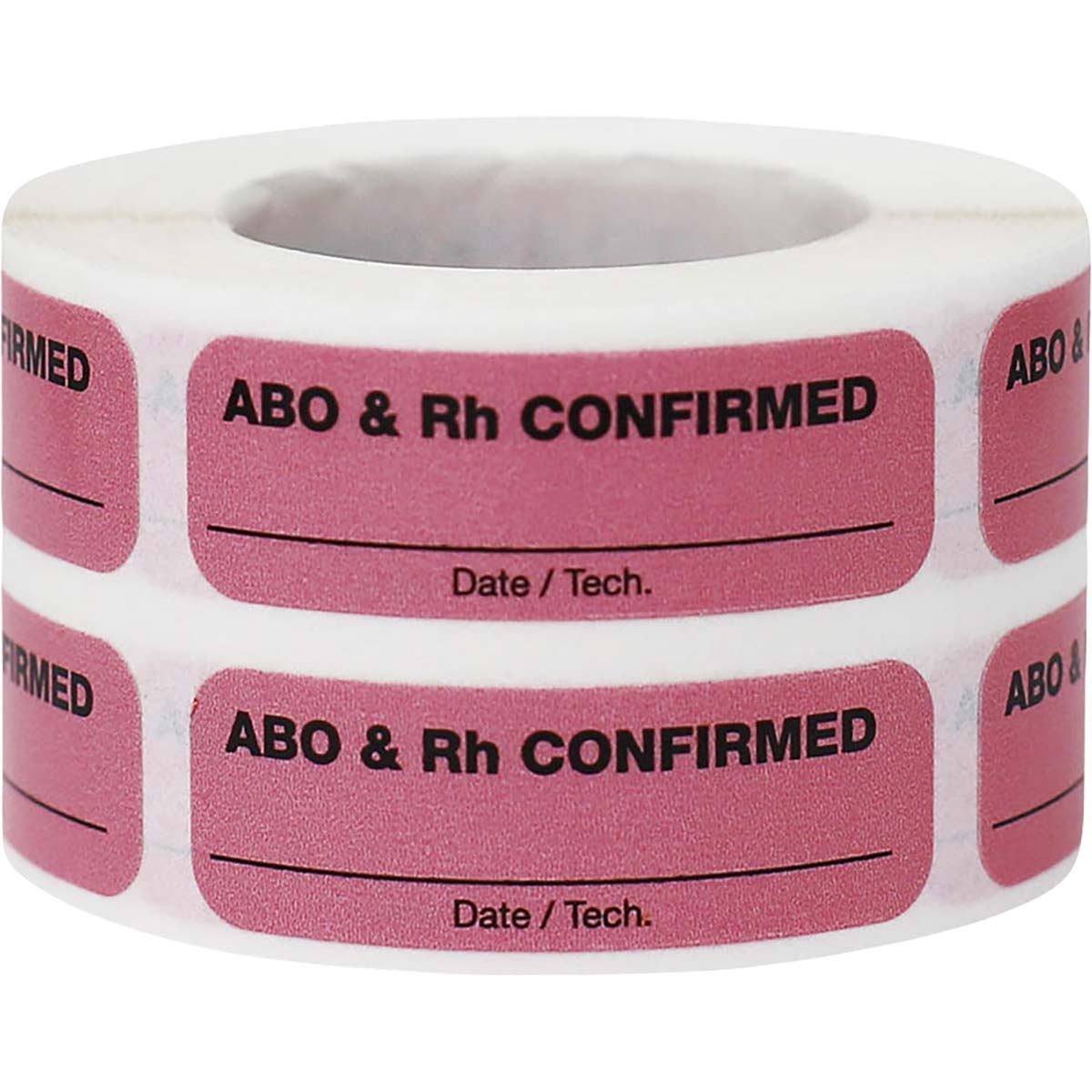 ABO & Rh Confirmed Healthcare Labels | 0.5 x 1.5