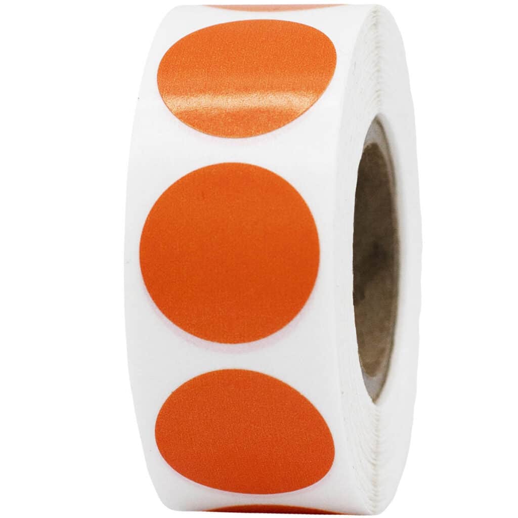 hot-orange-color-code-labels-3-4-round-instocklabels