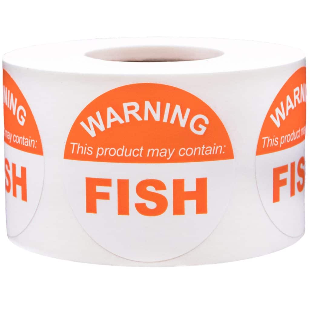 May Contain Fish Diet Warning Labels | InStockLabels.com