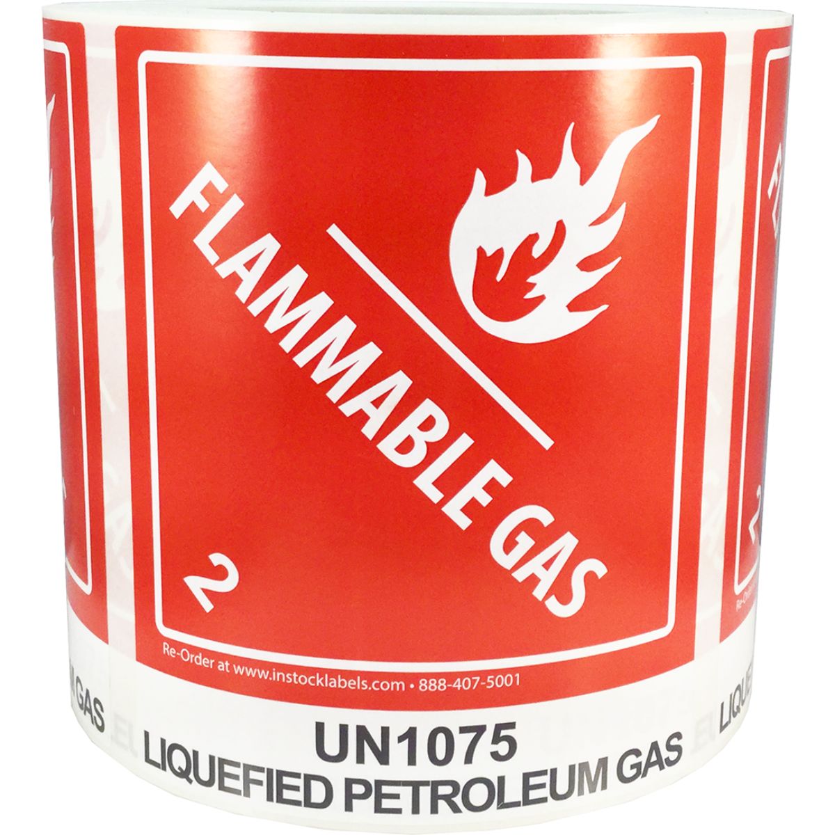 Flammable Gas Red Label