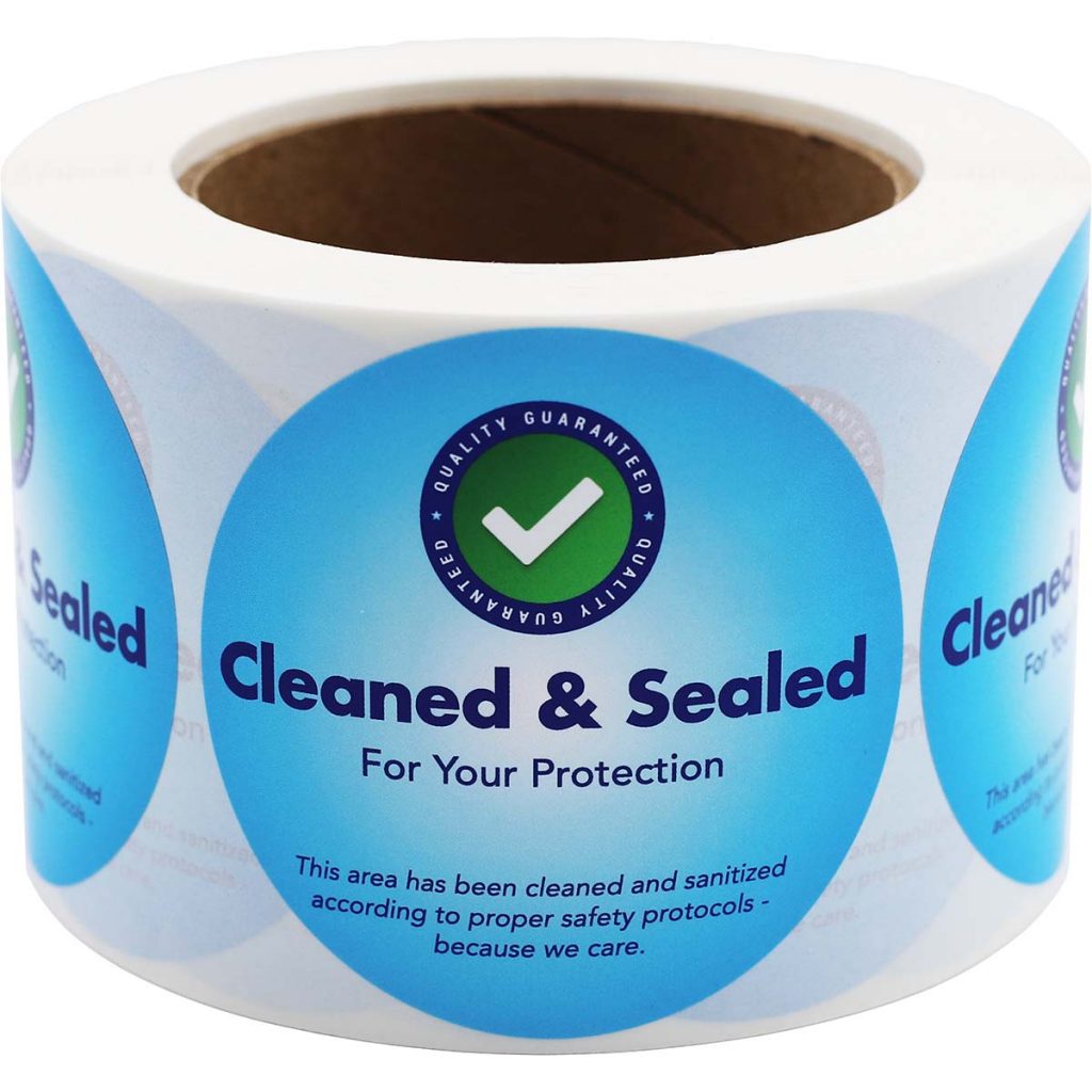 Blue Cleaned and Sealed Labels | 3″ Round - In Stock Labels