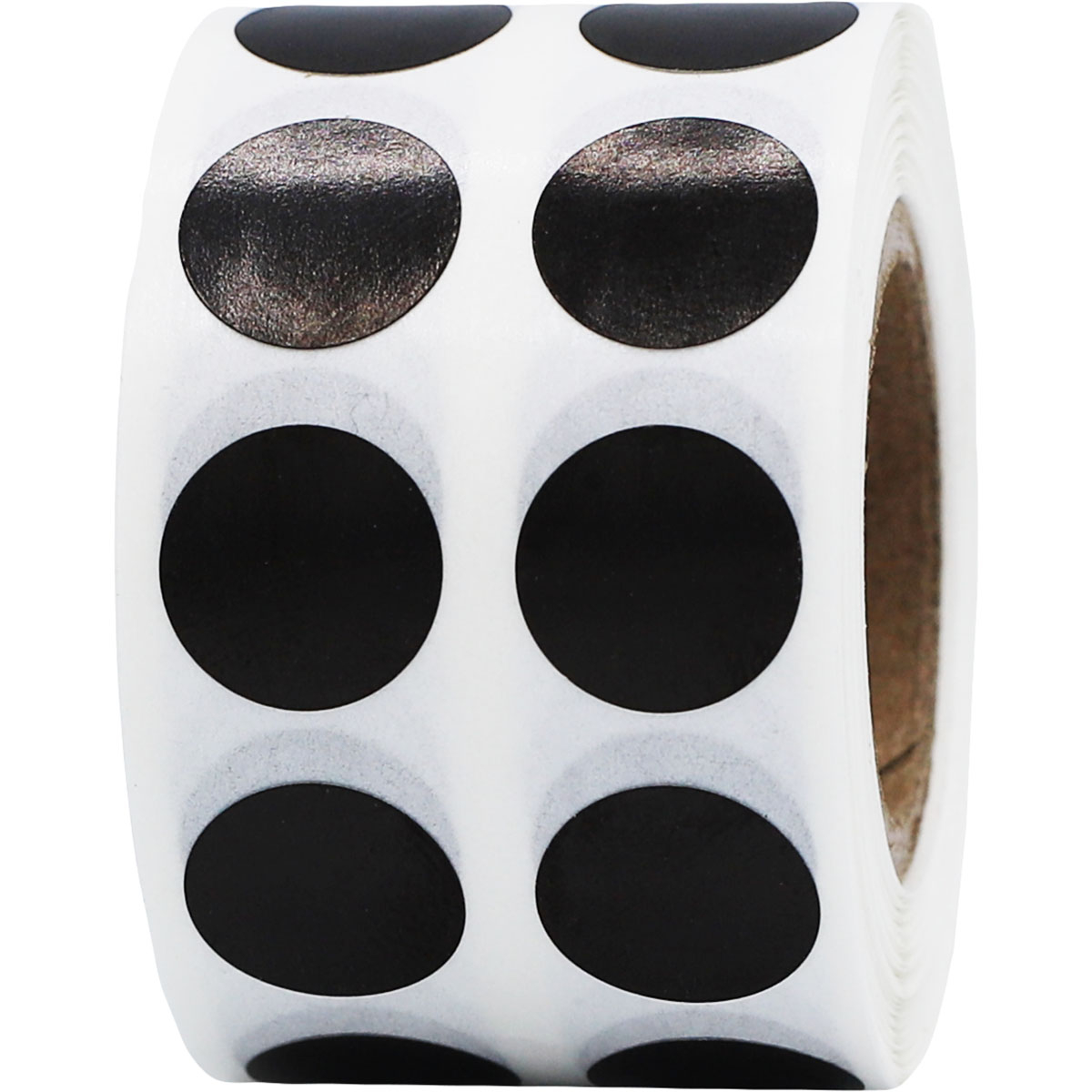 1/2 Permanent Round, Color-Code Dots: 1,200/Pack - Black