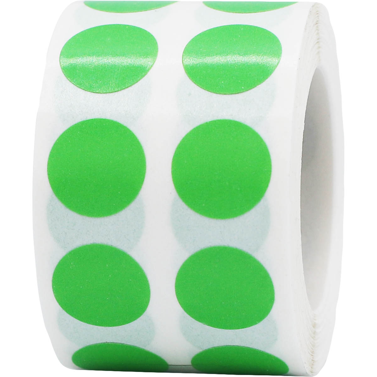 Small Metalized Green Dot Stickers 1/2 Round