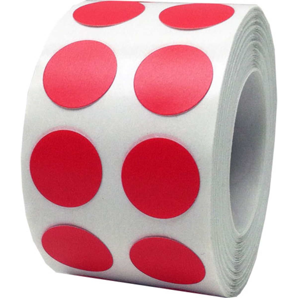 red dot sticker on roll