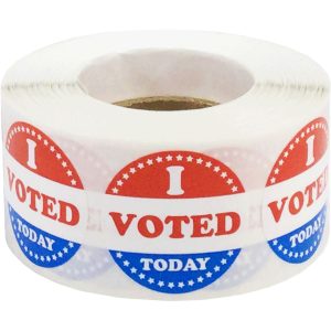 1" I Voted Today Stickers Semi-Gloss