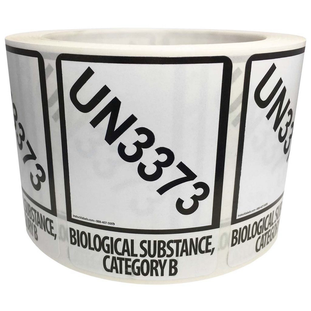 Small UN3373 Category B Biological Substance Labels - InStockLabels.com