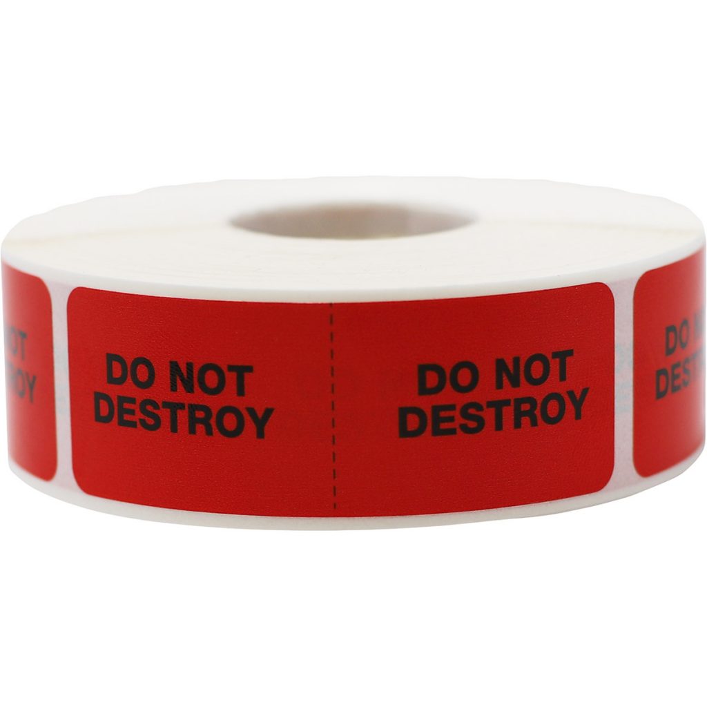 Do Not Destroy Labels Instocklabels Com