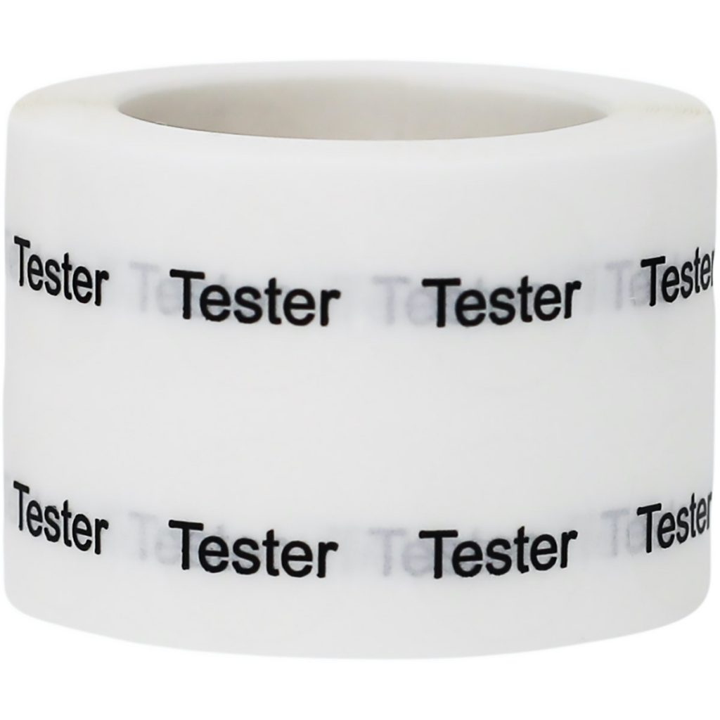 Small Silver Foil Tester Stickers 1/2 Round