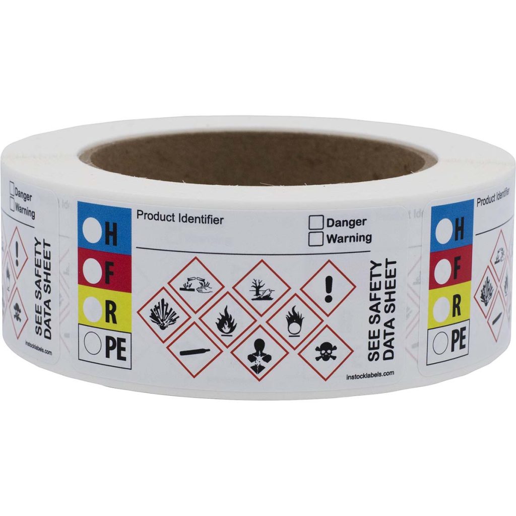 HMIG Combo Labels with GHS Hazzard Symbols - InStockLabels.com