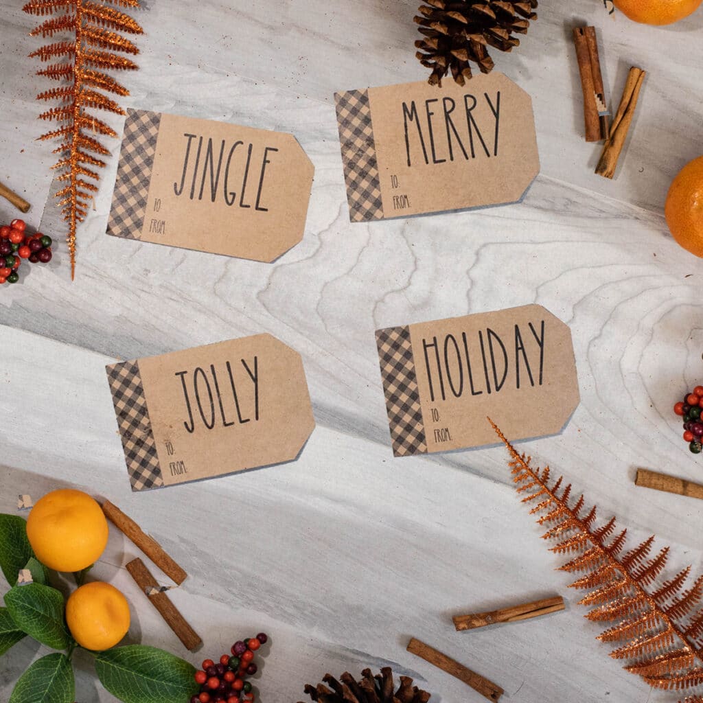 90+ Free Printable Rustic Christmas Tags for Gifts • Craving Some