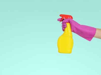Spray Bottle and Pink Glove