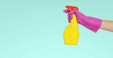 Spray Bottle and Pink Glove